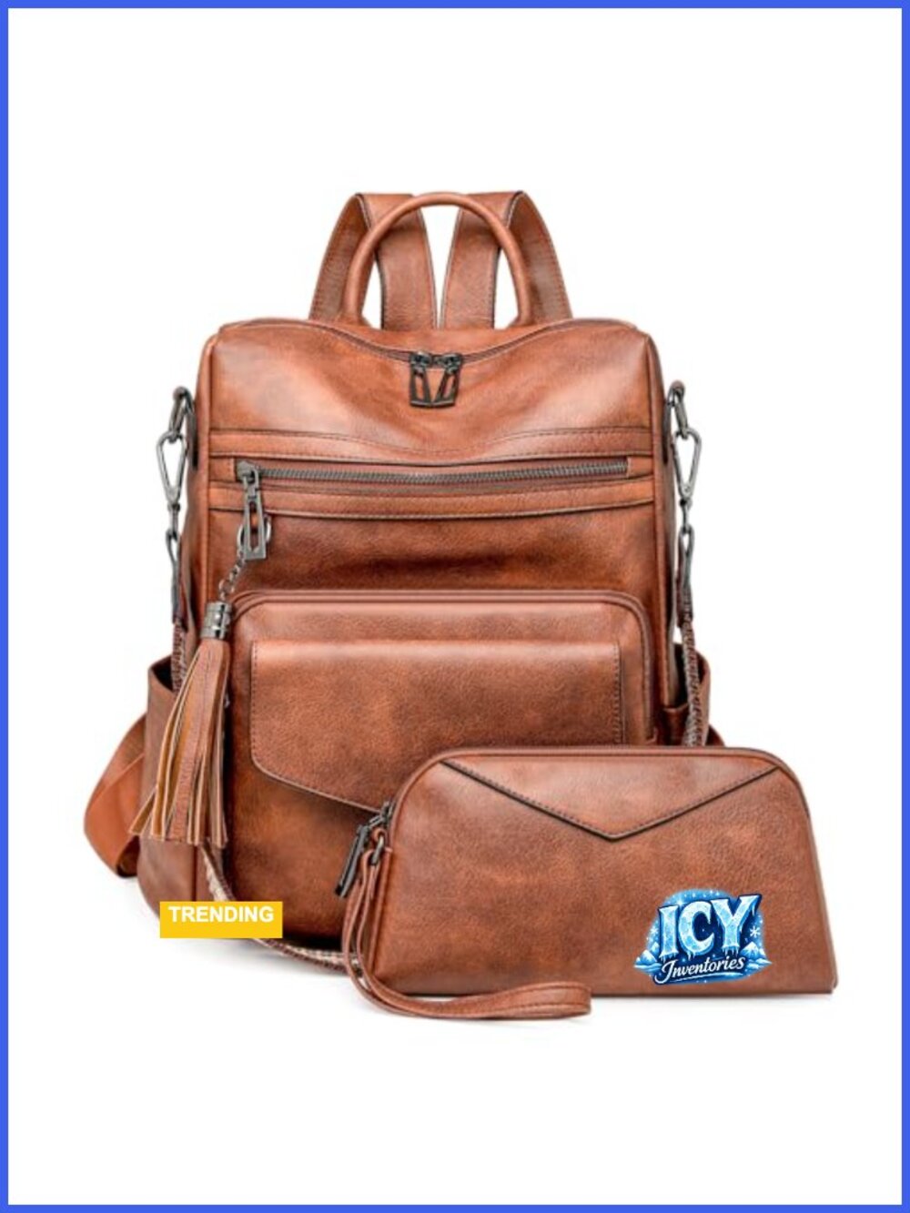 PU Leather Backpack Purse for Women, Convertible Handbag Shoulder Bag